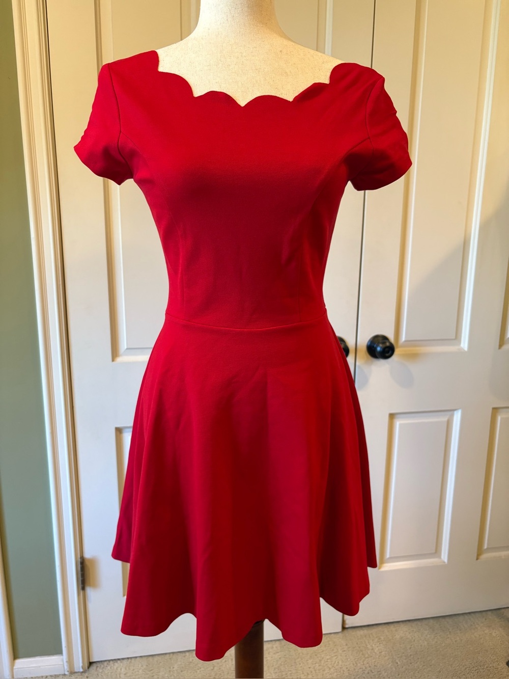 Love...ady Red Sweetheart Mini Dress Fit and Flare